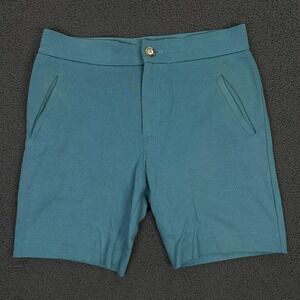 MR TURK Shorts Mens 33 Blue Chino Cotton Blend Stretch Preppy Resort Vacation